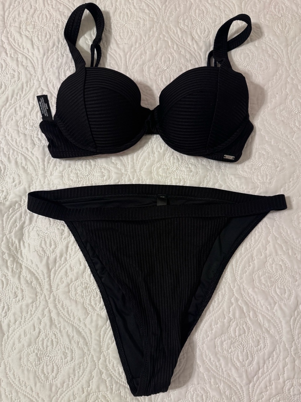 Victoria’s Secret pink black bikini